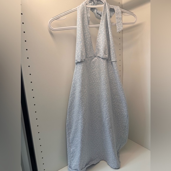 Blue summer dress halter neck - Picture 1 of 3